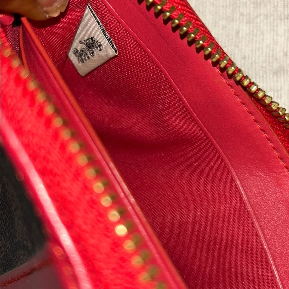 Coach long zippy wallet authentic